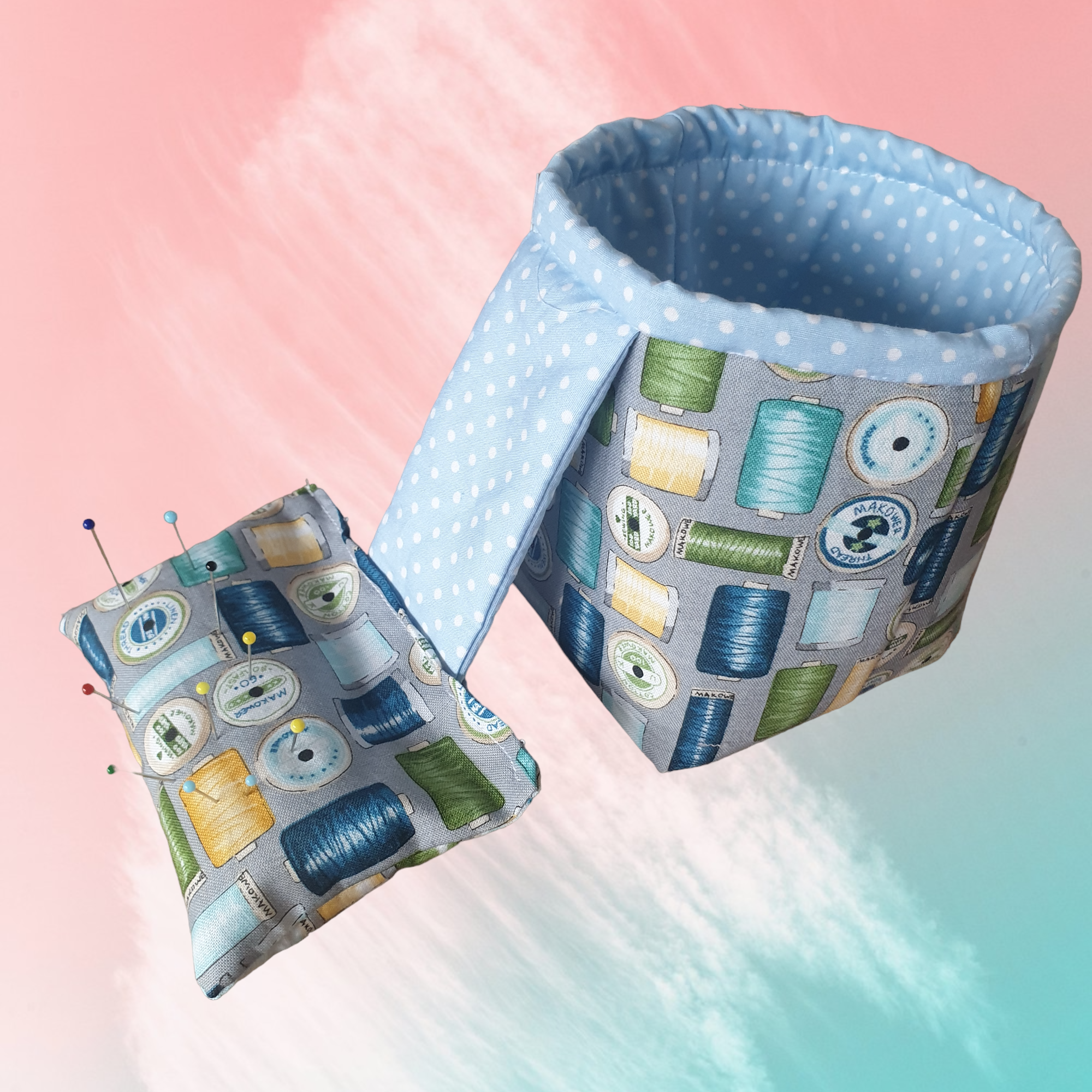Pin Threadcraft Thread Catcher with Pin Cushion Beginner Sewing Pattern - Happy Days ...