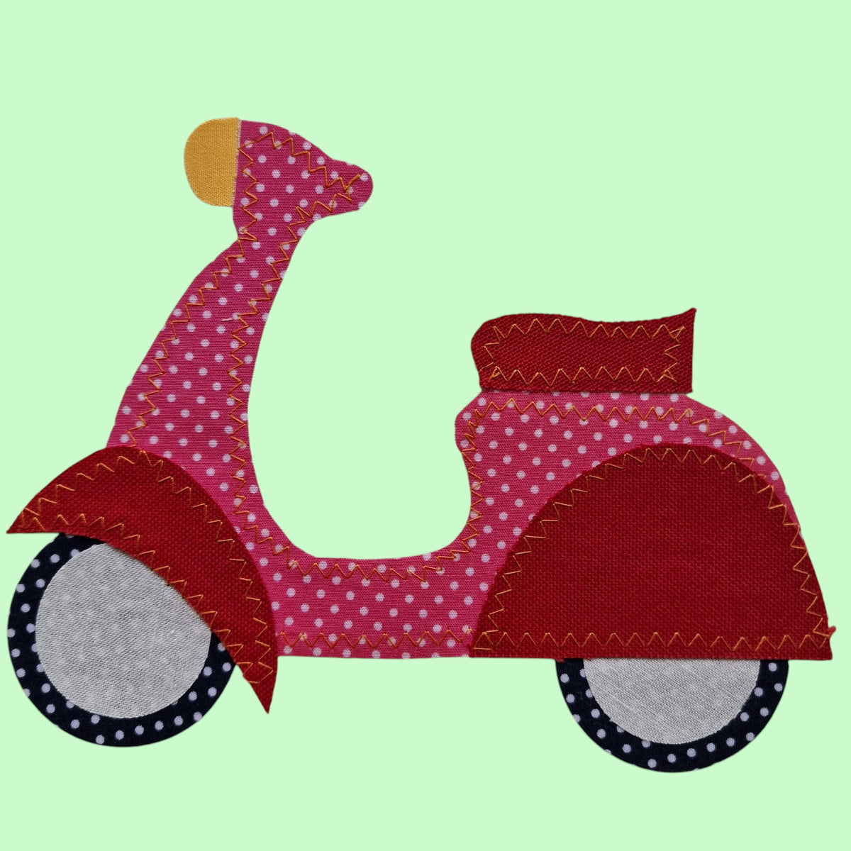 Scooter Applique Beginner Sewing Pattern | Easy Designs for Beginners ...