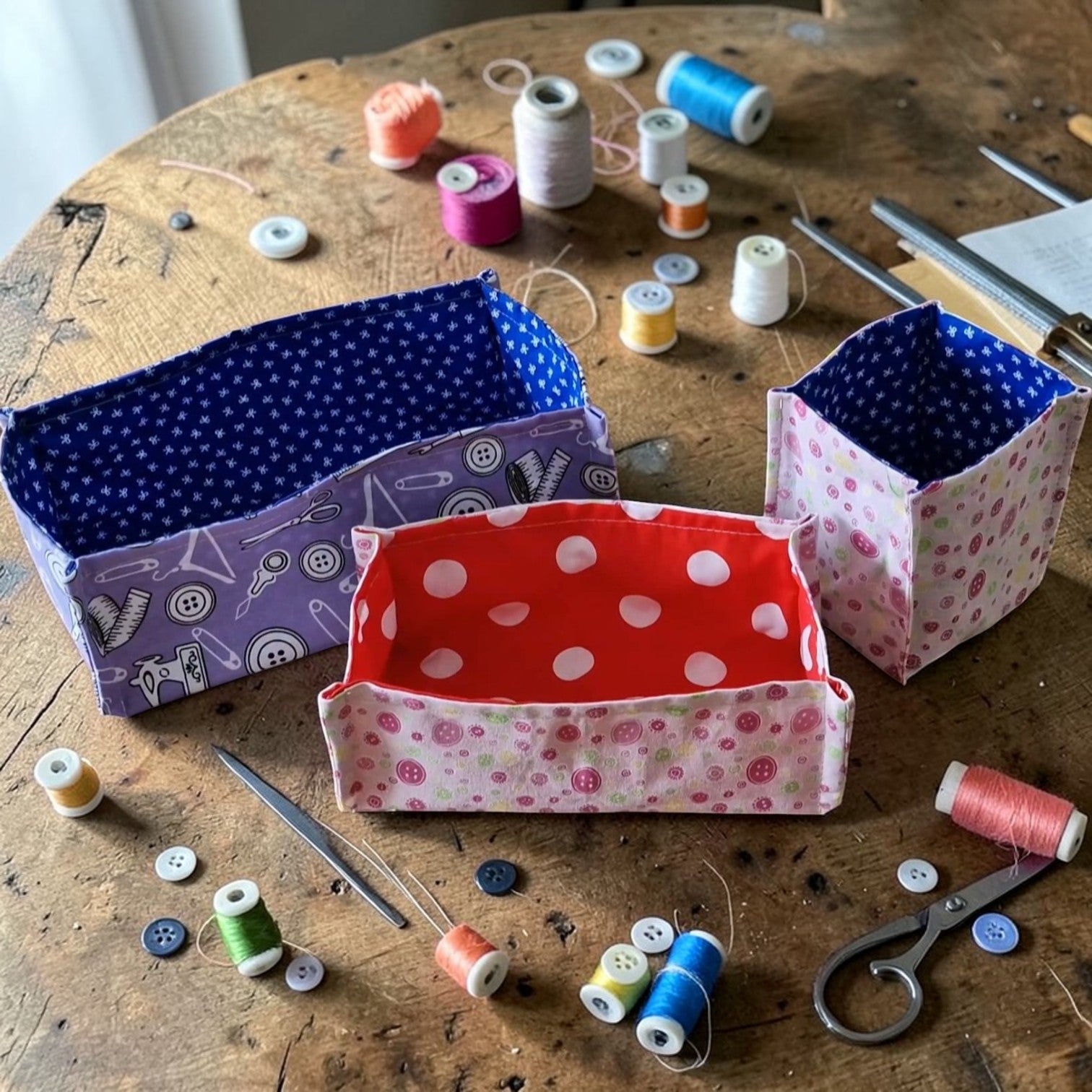 Fabric Box Patterns Benita Fabric Storage Boxes pdf Sewing Pattern for Beginners – Happy ...