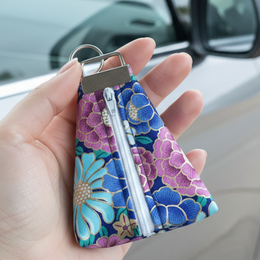Beginner Sewing Pattern: Key Fob Zipper Purse | Easy DIY Craft ...