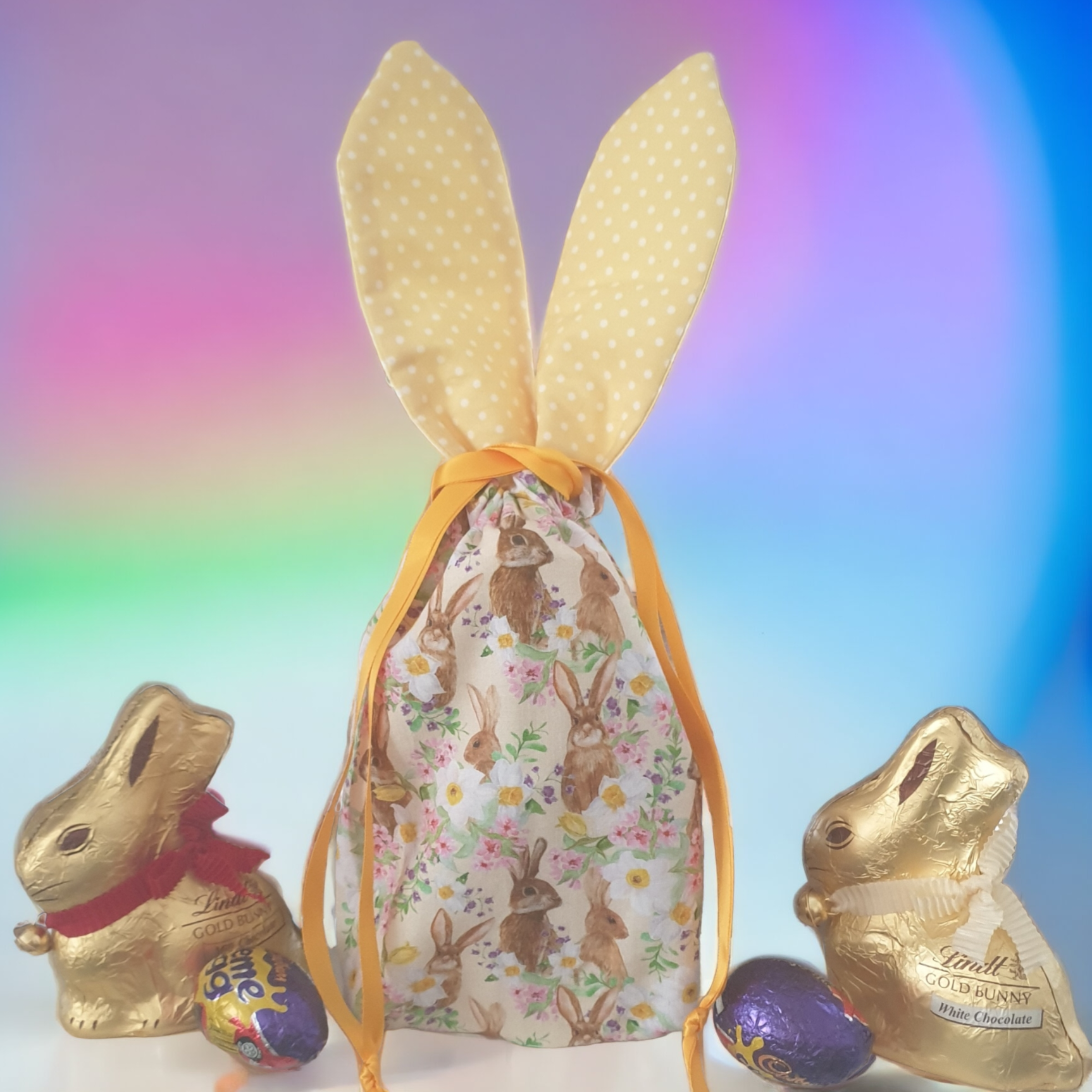 Easter Treats Bunny Ears Bag Beginner Sewing Pattern with SVG