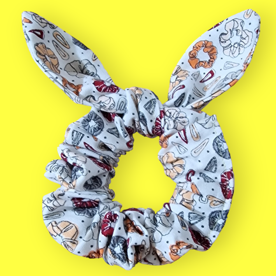 Scrunchie with Bunny Ears Beginner Sewing Pattern – Happy Days Sewing